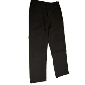 Bienzoe Boys Black Cotton Slash Pockets Classic Straight Pants Size 8